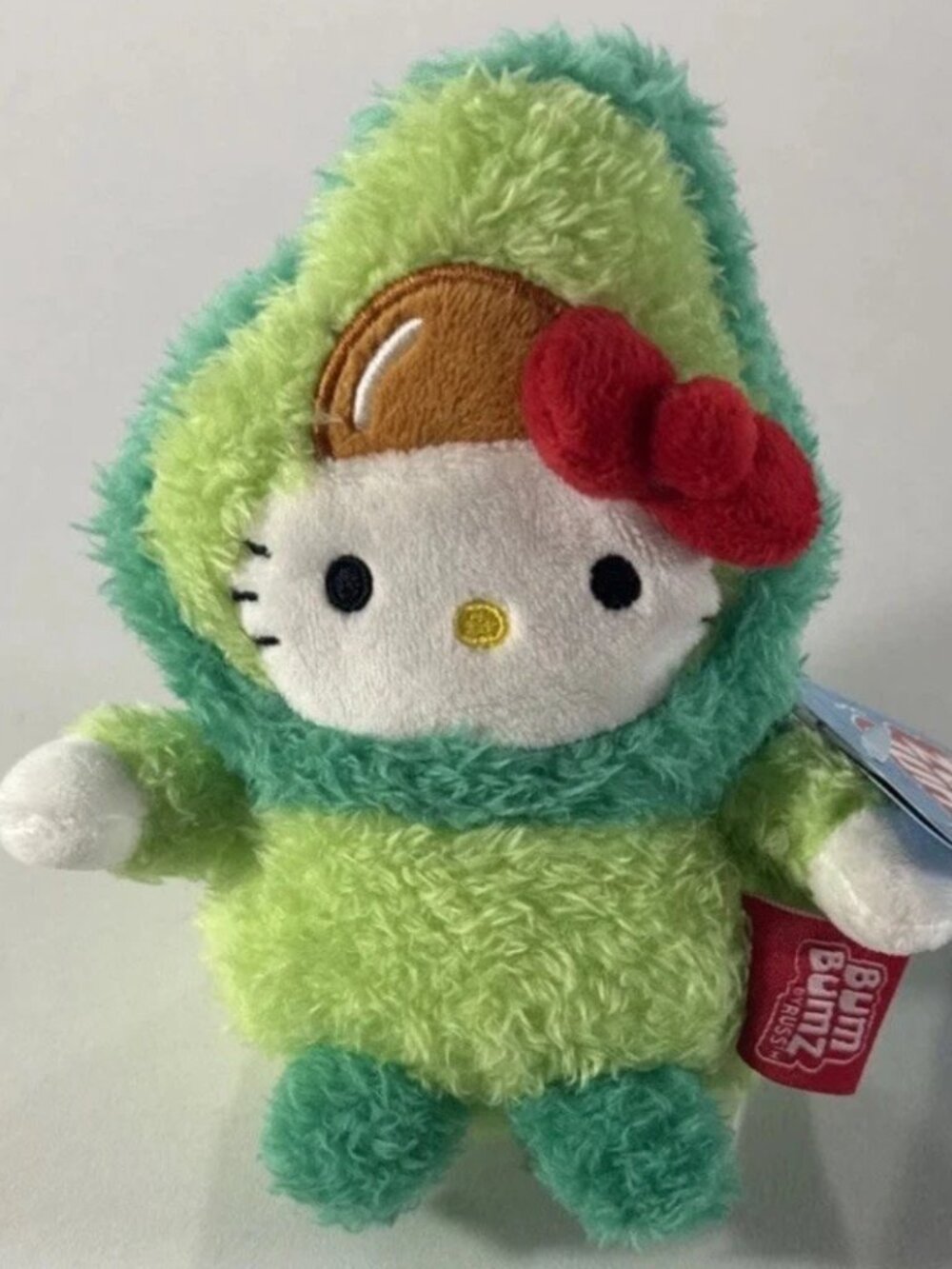 BumBumz Hello Kitty Avocado Plush 4.5” Sanrio Russ NWT Kelly Green Bumz